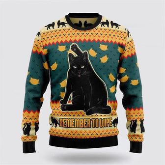 Black Cat Ugly Christmas Sweater, Jumper – Cat Lover Christmas Sweater | Favorety UK