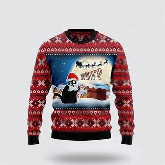 Black Cat What Chimney Ugly Christmas Sweater, Jumper – Cat Lover Christmas | Favorety CA