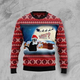 Black Cat What Ugly Christmas Sweater | Favorety