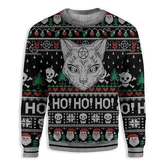 Black Cat Wicca Ugly Christmas Sweater | Favorety AU