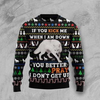 Blue Snow Awesome Wolf Ugly Christmas Sweater | Favorety DE