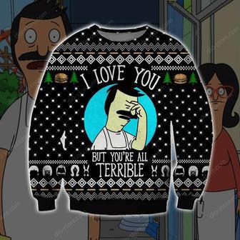 Bob'S Burgers Knitting Pattern Print Ugly Christmas Sweater | Favorety CA