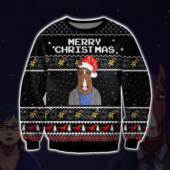 Bojack Horseman Knitting Pattern Print Ugly Christmas Sweater | Favorety DE