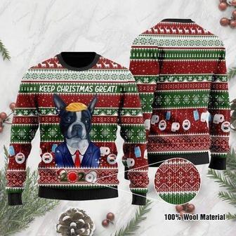 Boston Terrier Keep Christmas Great 2020 Ugly Christmas Sweater | Favorety CA