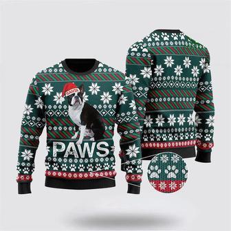 Boston Terrier Santa Printed Christmas Ugly Sweater | Favorety UK