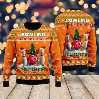 Bowling Make Me Happy The Ten Pin No So Much Ugly Christmas Sweater For Men & Women | Favorety UK