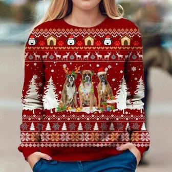 Boxer Dog Halloween Ugly Sweater, Ugly Sweater, Christmas Sweaters, Hoodie, Sweater | Favorety DE