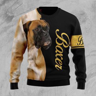 Boxer Half Cool Ugly Christmas Sweater | Favorety