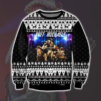 Bret Michaels Print Ugly Christmas Sweater | Favorety AU