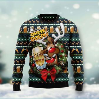 Brewdolph Reindeer Ugly Christmas Sweater | Favorety