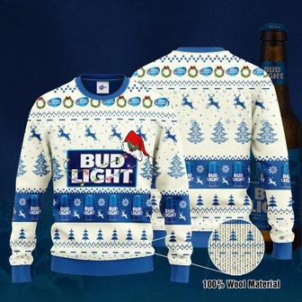 Bud Light Santa Hat Christmas Ugly Christmas Sweater | Favorety CA