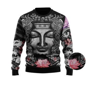 Buddhism Japanese Tattoo Ugly Christmas Sweater | Favorety CA