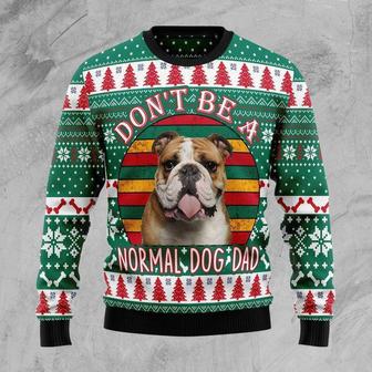 Bulldog Dad Ugly Christmas Sweater | Favorety