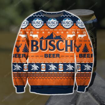 Busch Beer Knitting Pattern Print Ugly Christmas Sweater | Favorety DE