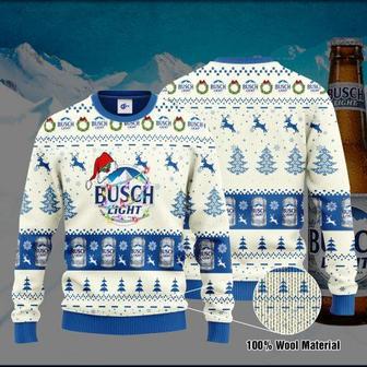 Busch Light Santa Hat Christmas Ugly Christmas Sweater | Favorety UK