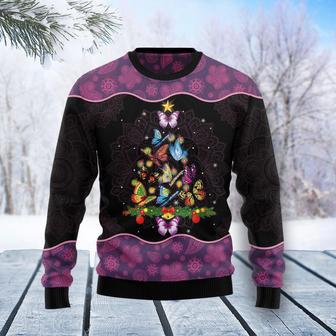 Butterfly Christmas Tree Ugly Christmas Sweater | Favorety UK