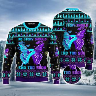 Butterfly Ugly Sweater, Suicide Prevention Awareness | Favorety