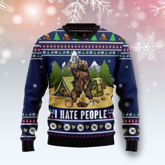 Camping I Hate People Ugly Christmas Sweater | Favorety UK