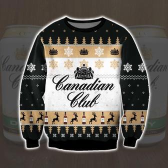 Canadian Club Knitting Pattern Print Ugly Christmas Sweater | Favorety UK