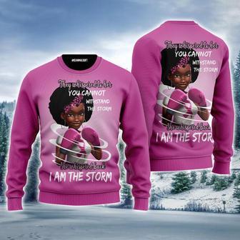 Cancer Ugly Sweater, She Whispered Back I Am The Storm Ugly Christmas Ugly Sweater | Favorety DE