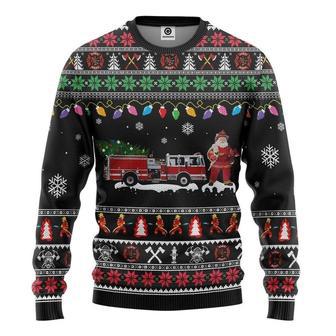 Casespring Firefighter Santa Ugly Christmas Sweater | Favorety DE