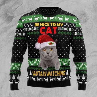 Cat Be Nice Ugly Christmas Sweater | Favorety UK