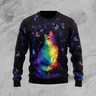 Cat Colorful Ugly Christmas Sweater | Favorety UK