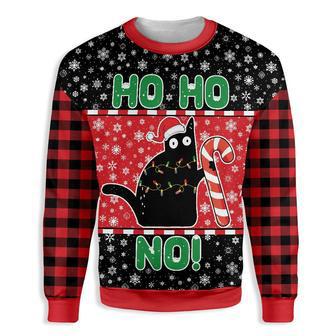 Cat Ho Ho No Christmas Ugly Christmas Sweater | Favorety CA