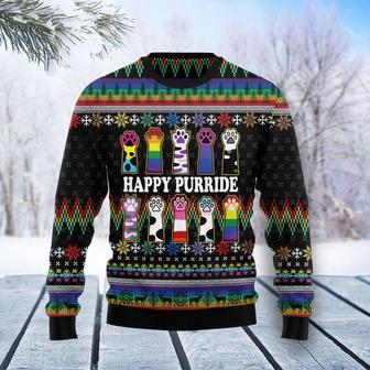 Cat LGBT Color Ugly Christmas Sweater | Favorety AU