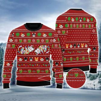 Cat Light Ugly Sweater, Christmas Ugly Sweater, Funny Cat Christmas Ugly Sweater For Men & Women | Favorety CA