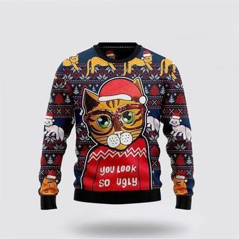 Cat Look So Ugly Christmas Sweater, Jumper – Cat Lover Christmas Sweater | Favorety UK