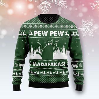 Cat Pew Pew Madafakas Ugly Christmas Sweater | Favorety DE