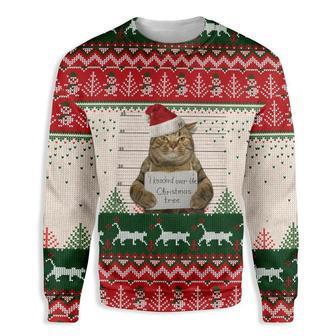 Cat Prisoner I Knocked Over The Christmas Tree Ugly Christmas Sweater | Favorety