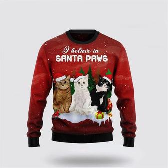 Cat Santa Paws Ugly Christmas Sweater, Jumper – Cat Lover Christmas Sweater | Favorety AU