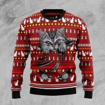 Cat Scratch Ugly Christmas Sweater | Favorety CA