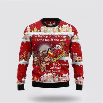 Cat Sleigh Christmas Ugly Christmas Sweater, Jumper – Cat Lover Christmas Sweater | Favorety DE