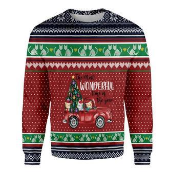 Cat The Most Wonderful Time Of Year Ugly Christmas Sweater | Favorety UK