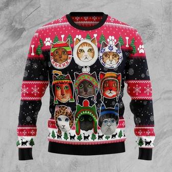 Cats In Winter Ugly Christmas Sweater | Favorety