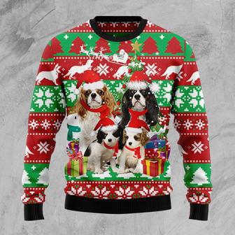 Cavalier King Charles Spaniel Family Ugly Christmas Sweater | Favorety CA