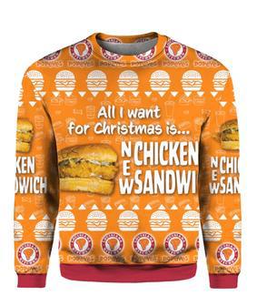 Chicken Sandwich Ugly Christmas Sweater | Favorety DE