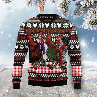 Chicken Under Snow Ugly Christmas Sweater | Favorety