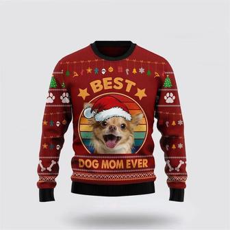 Chihuahua Best Dog Mom Ever Ugly Christmas Sweater, Jumper – Dog Lover Christmas | Favorety DE