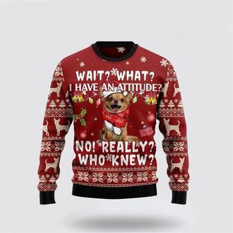 Chihuahua Dog Attitude Ugly Christmas Sweater, Jumper – Dog Lover Christmas | Favorety CA