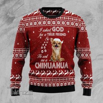 Chihuahua True Friend Ugly Christmas Sweater | Favorety UK