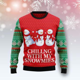 Chilling With My Snowmies Ugly Christmas Sweater | Favorety