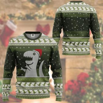 Christmas Dino Ugly Christmas Sweater | Favorety CA