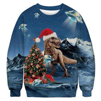 Christmas Dinosaur Ugly Christmas Sweater | Favorety UK