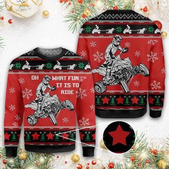 Christmas Four Wheel oh What Fun It Is To Ride Ugly Christmas Sweater | Favorety AU