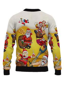 Christmas Fun Beer Cartoon Print Casual – Ugly Sweater Christmas 1 | Favorety DE