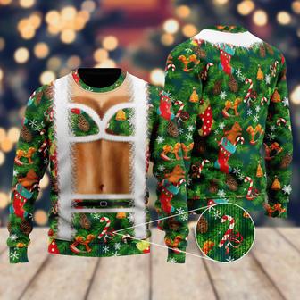 Christmas Funny Faux Bra Suit Ugly Christmas Sweater | Favorety UK